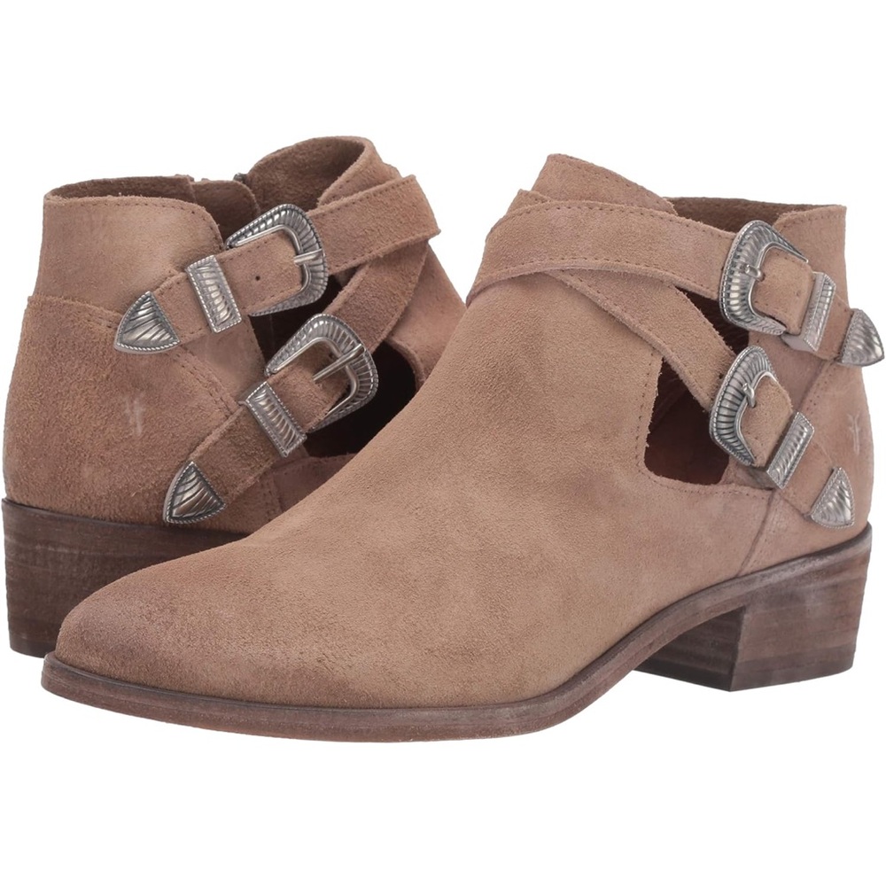 FRYE RAY WESTERN BOOTIES BEIGE 11M